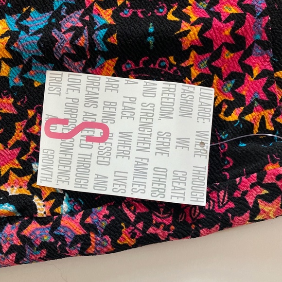 LLR Cassie Sm Black with Pink + Orange Stars - Picture 2 of 3